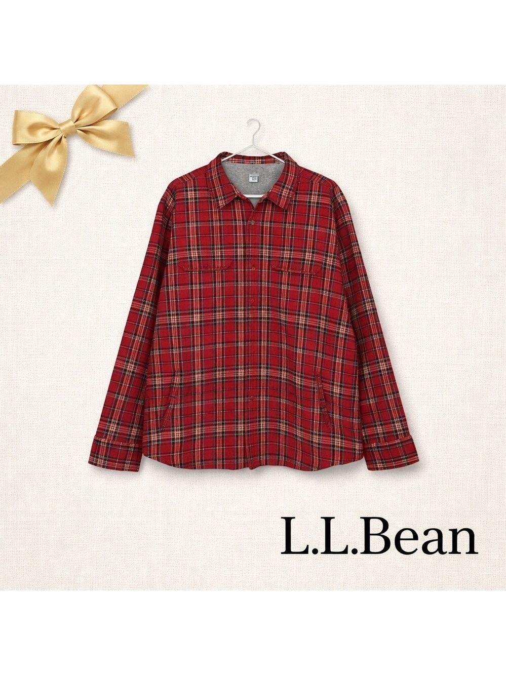 L. Lands’ End Sherpa-Lined Flannel Jacket 2X